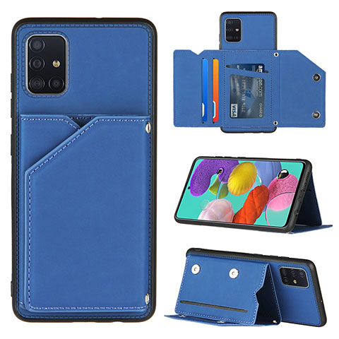 Handyhülle Hülle Luxus Leder Schutzhülle Y04B für Samsung Galaxy A51 4G Blau