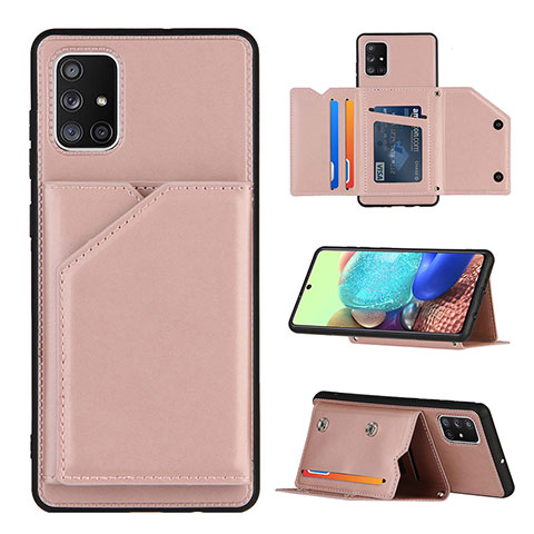 Handyhülle Hülle Luxus Leder Schutzhülle Y04B für Samsung Galaxy A71 4G A715 Rosegold