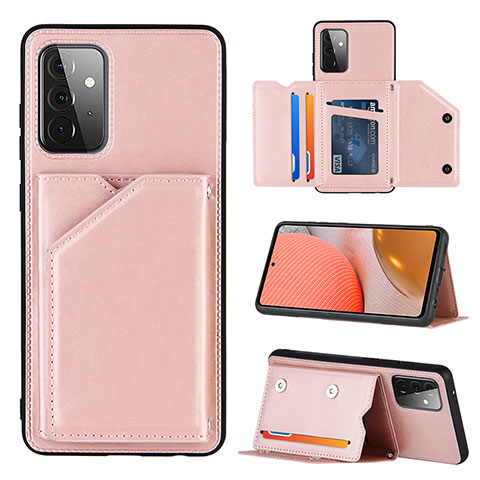 Handyhülle Hülle Luxus Leder Schutzhülle Y04B für Samsung Galaxy A72 5G Rosegold