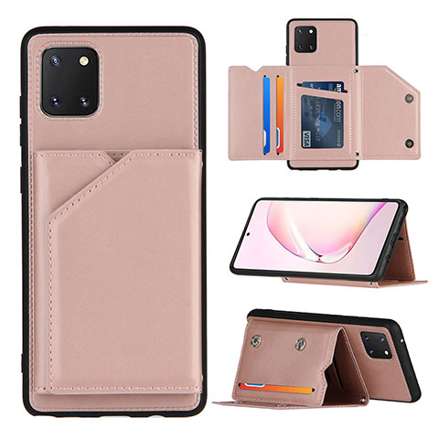 Handyhülle Hülle Luxus Leder Schutzhülle Y04B für Samsung Galaxy Note 10 Lite Rosegold