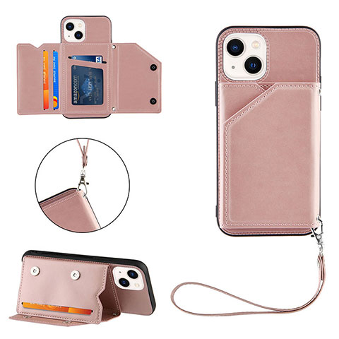 Handyhülle Hülle Luxus Leder Schutzhülle Y06B für Apple iPhone 13 Rosegold