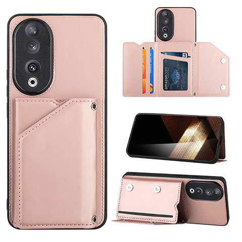 Handyhülle Hülle Luxus Leder Schutzhülle YB1 für Huawei Honor 90 5G Rosegold