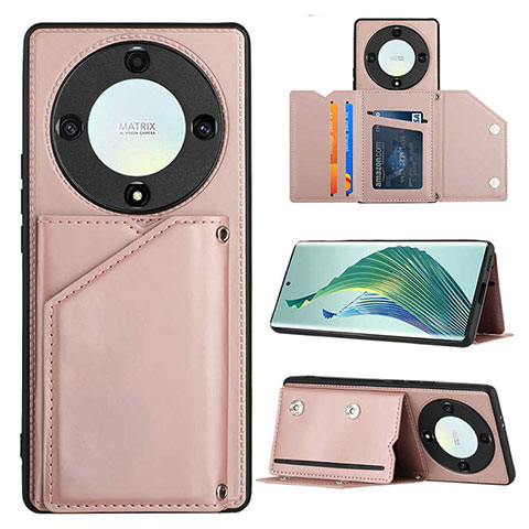 Handyhülle Hülle Luxus Leder Schutzhülle YB1 für Huawei Honor X9a 5G Rosegold