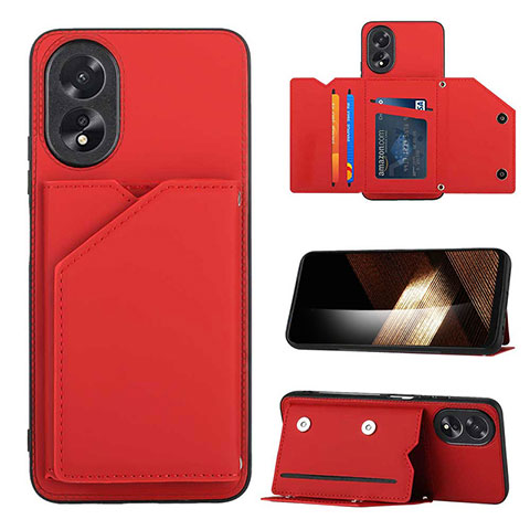 Handyhülle Hülle Luxus Leder Schutzhülle YB1 für Oppo A78 4G Rot