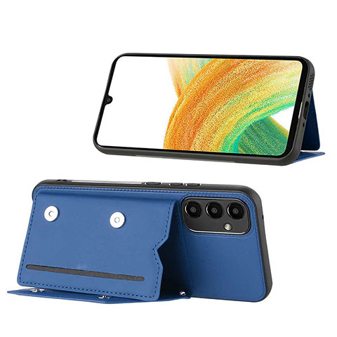 Handyhülle Hülle Luxus Leder Schutzhülle YB1 für Samsung Galaxy A34 5G Blau