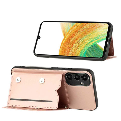 Handyhülle Hülle Luxus Leder Schutzhülle YB1 für Samsung Galaxy A54 5G Rosegold