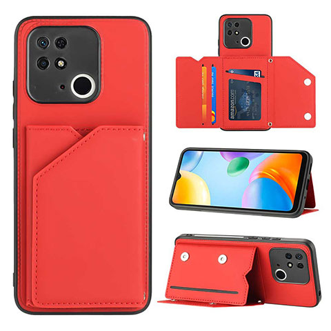 Handyhülle Hülle Luxus Leder Schutzhülle YB1 für Xiaomi Redmi 10 India Rot