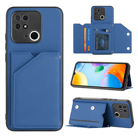 Handyhülle Hülle Luxus Leder Schutzhülle YB1 für Xiaomi Redmi 10C 4G Blau