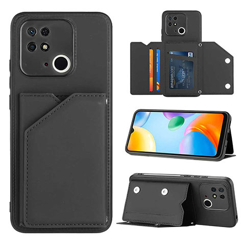 Handyhülle Hülle Luxus Leder Schutzhülle YB1 für Xiaomi Redmi 10C 4G Schwarz