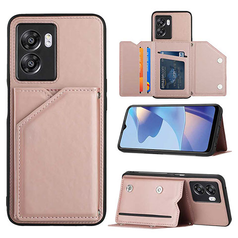 Handyhülle Hülle Luxus Leder Schutzhülle YB2 für Oppo A57 5G Rosegold