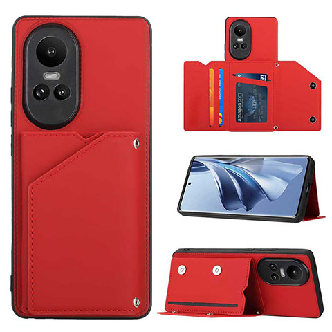 Handyhülle Hülle Luxus Leder Schutzhülle YB2 für Oppo Reno10 5G Rot