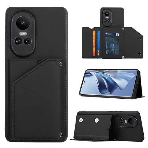 Handyhülle Hülle Luxus Leder Schutzhülle YB2 für Oppo Reno10 5G Schwarz