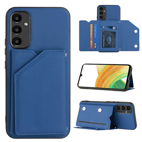 Handyhülle Hülle Luxus Leder Schutzhülle YB2 für Samsung Galaxy Quantum4 5G Blau