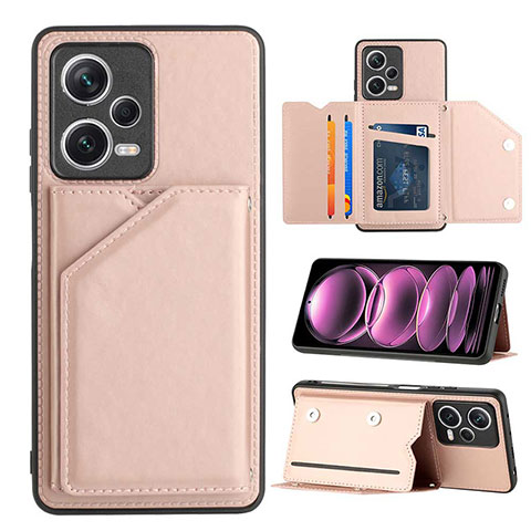 Handyhülle Hülle Luxus Leder Schutzhülle YB2 für Xiaomi Redmi Note 12 Pro 5G Rosegold