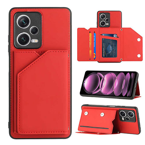 Handyhülle Hülle Luxus Leder Schutzhülle YB2 für Xiaomi Redmi Note 12 Pro 5G Rot