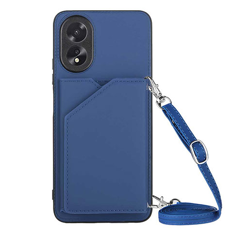 Handyhülle Hülle Luxus Leder Schutzhülle YB3 für Oppo A18 Blau