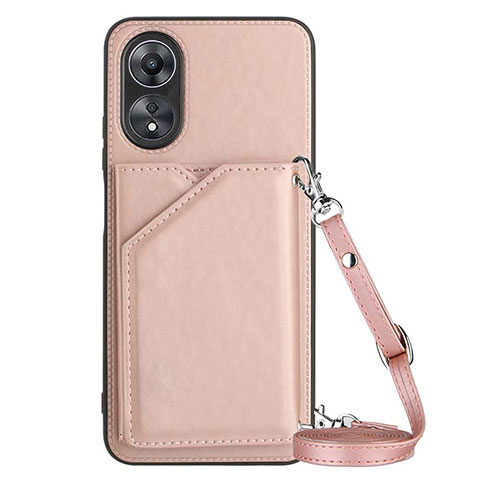 Handyhülle Hülle Luxus Leder Schutzhülle YB3 für Oppo A58 5G Rosegold