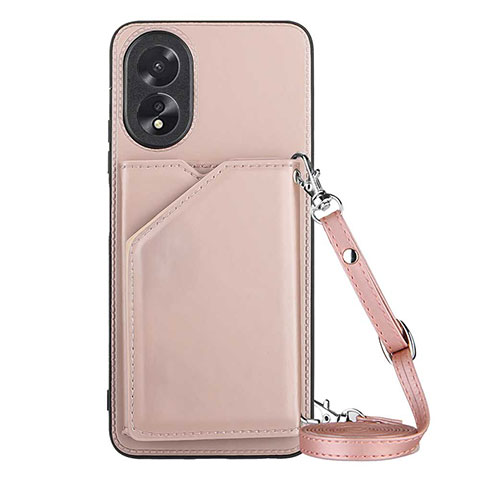 Handyhülle Hülle Luxus Leder Schutzhülle YB3 für Oppo A78 4G Rosegold