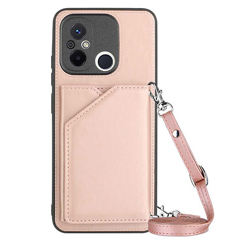 Handyhülle Hülle Luxus Leder Schutzhülle YB3 für Xiaomi Redmi 12C 4G Rosegold