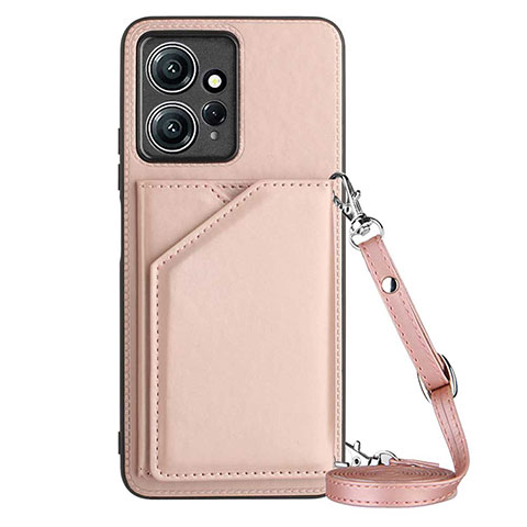 Handyhülle Hülle Luxus Leder Schutzhülle YB3 für Xiaomi Redmi Note 12 4G Rosegold