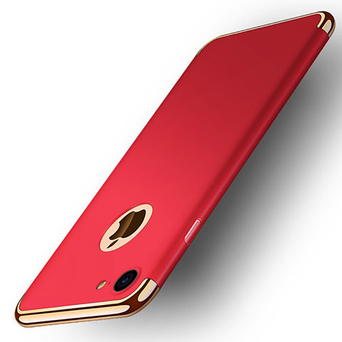 Handyhülle Hülle Luxus Metall Rahmen und Kunststoff M02 für Apple iPhone 7 Rot