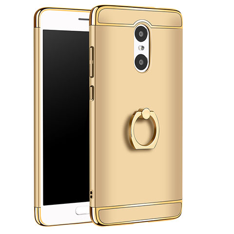 Handyhülle Hülle Luxus Metall Rahmen und Kunststoff Schutzhülle Tasche mit Fingerring Ständer A01 für Xiaomi Redmi Pro Gold