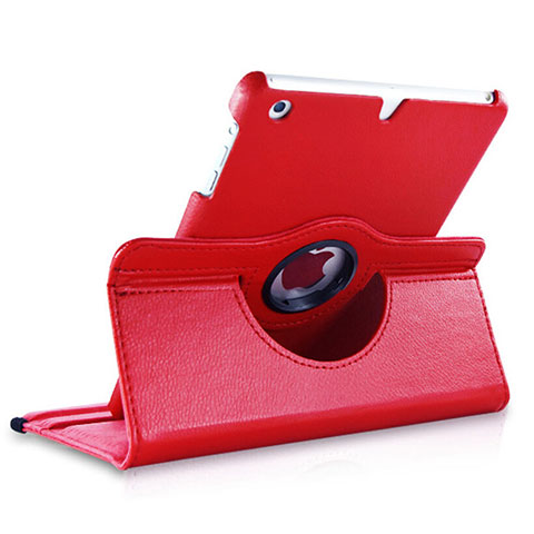 Handyhülle Hülle Rotierende Tasche Leder für Apple iPad Mini 2 Rot