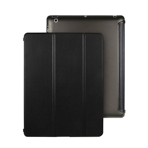 Handyhülle Hülle Stand Tasche Leder für Apple iPad 2 Schwarz