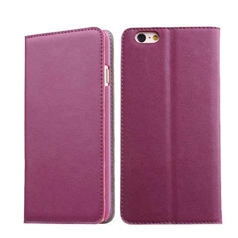 Handyhülle Hülle Stand Tasche Leder für Apple iPhone 6 Violett