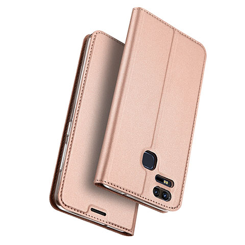 Handyhülle Hülle Stand Tasche Leder für Asus Zenfone 3 Zoom Rosegold