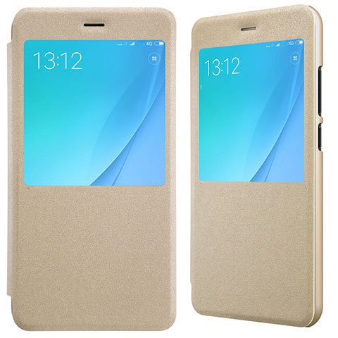 Handyhülle Hülle Stand Tasche Leder für Xiaomi Mi 5X Gold