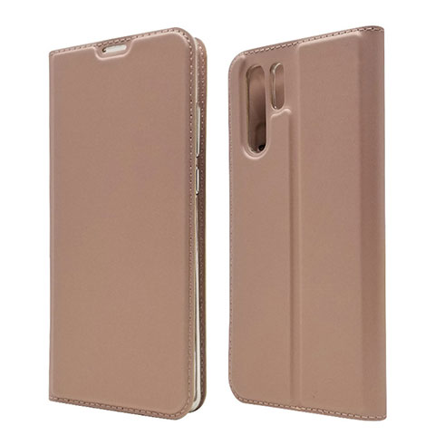 Handyhülle Hülle Stand Tasche Leder L01 für Huawei P30 Pro Rosegold