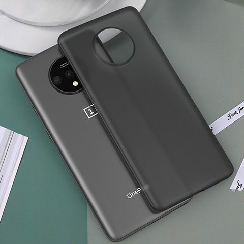 Handyhülle Hülle Ultra Dünn Hartschalen Schutzhülle Tasche Durchsichtig Transparent Matt H01 für OnePlus 7T Grau