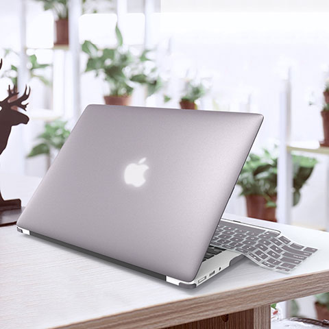 Handyhülle Hülle Ultra Dünn Schutzhülle Durchsichtig Transparent Matt für Apple MacBook Air 13.3 zoll (2018) Silber