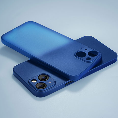 Handyhülle Hülle Ultra Dünn Schutzhülle Hartschalen Tasche Durchsichtig Transparent Matt U02 für Apple iPhone 15 Blau