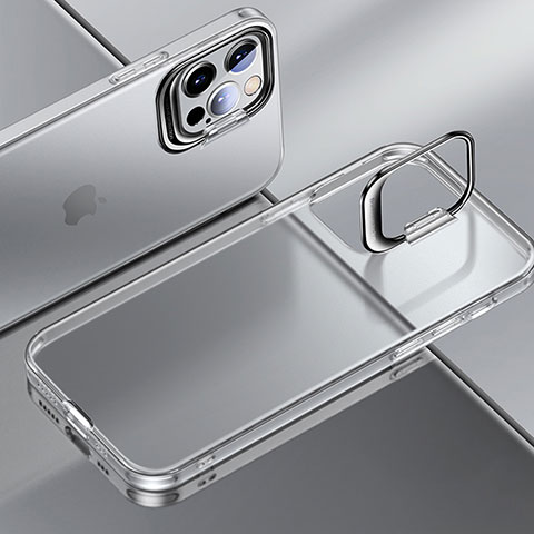 Handyhülle Hülle Ultra Dünn Schutzhülle Hartschalen Tasche Durchsichtig Transparent Matt U08 für Apple iPhone 13 Pro Max Weiß