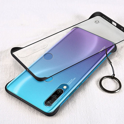 Handyhülle Hülle Ultra Dünn Schutzhülle Tasche Durchsichtig Transparent Matt H03 für Huawei Nova 4e Schwarz