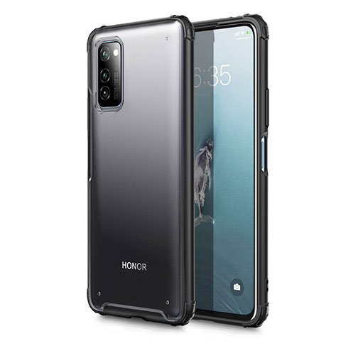 Handyhülle Hülle Ultra Dünn Schutzhülle Tasche Durchsichtig Transparent Matt U01 für Huawei Honor V30 5G Schwarz