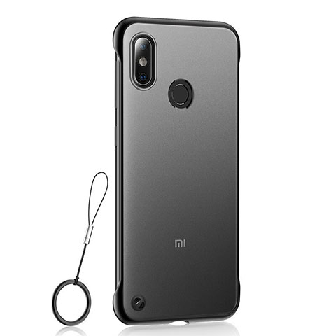 Handyhülle Hülle Ultra Dünn Schutzhülle Tasche Durchsichtig Transparent Matt U01 für Xiaomi Mi 8 Schwarz