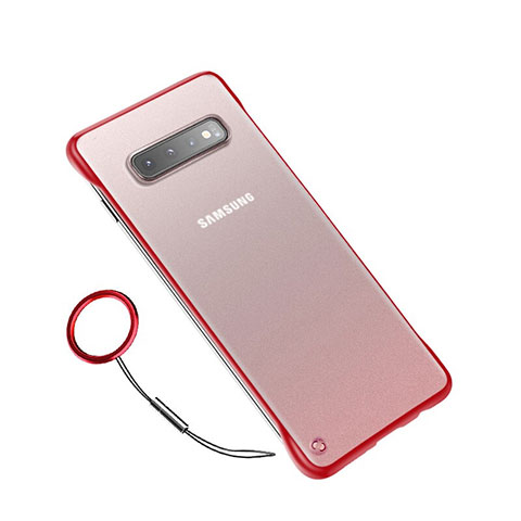 Handyhülle Hülle Ultra Dünn Schutzhülle Tasche Durchsichtig Transparent Matt U02 für Samsung Galaxy S10 5G Rot