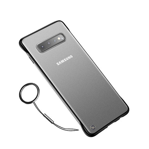 Handyhülle Hülle Ultra Dünn Schutzhülle Tasche Durchsichtig Transparent Matt U02 für Samsung Galaxy S10 Schwarz