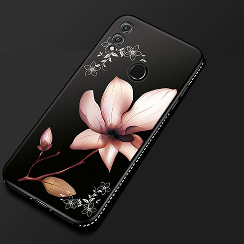 Handyhülle Silikon Hülle Gummi Schutzhülle Blumen für Huawei Honor 8X Rosa