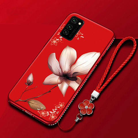 Handyhülle Silikon Hülle Gummi Schutzhülle Blumen für Huawei Honor V30 Pro 5G Bunt