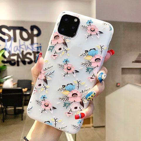 Handyhülle Silikon Hülle Gummi Schutzhülle Blumen H11 für Apple iPhone 11 Pro Max Plusfarbig