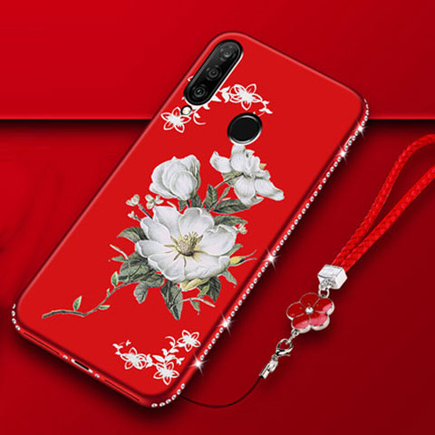 Handyhülle Silikon Hülle Gummi Schutzhülle Blumen K01 für Huawei Nova 4e Bunt