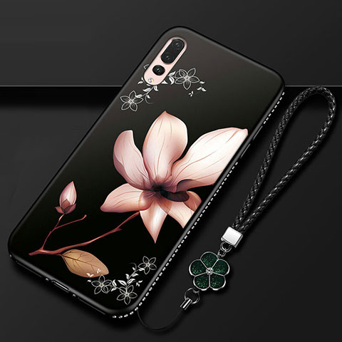 Handyhülle Silikon Hülle Gummi Schutzhülle Blumen K01 für Huawei P20 Pro Plusfarbig