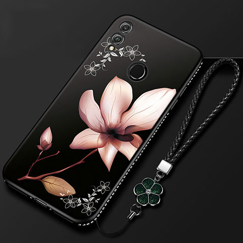 Handyhülle Silikon Hülle Gummi Schutzhülle Blumen S01 für Huawei Honor 10 Lite Rosegold