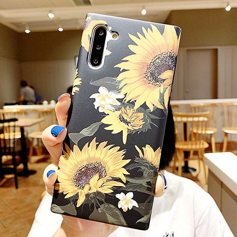 Handyhülle Silikon Hülle Gummi Schutzhülle Blumen S01 für Samsung Galaxy Note 10 Plusfarbig