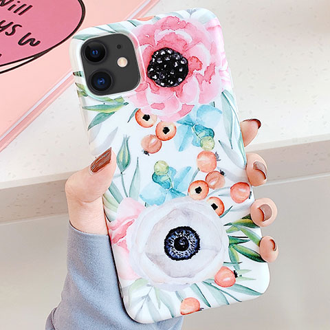 Handyhülle Silikon Hülle Gummi Schutzhülle Blumen S05 für Apple iPhone 11 Plusfarbig