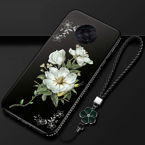 Handyhülle Silikon Hülle Gummi Schutzhülle Flexible Blumen für Xiaomi Redmi K30 Pro Zoom Weiß